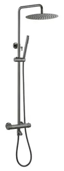 Душевая стойка Boheme Uno 468-T-GM c термостатом, gun metall
