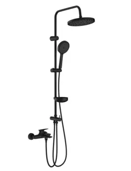 Душевая стойка Bond Cube B03-9588 со смесителем, черный матовый