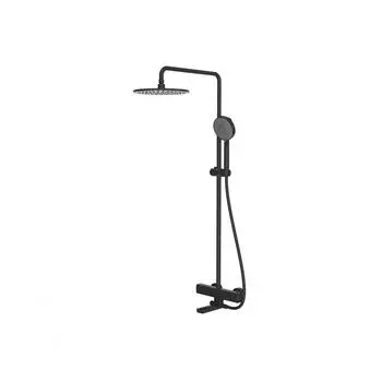 Душевая стойка Bravat Arc F699153BW-A2 с термостатическим смесителем для ванны и душа черный