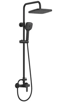 Душевая стойка DIWO Смоленск SM-07b со смесителем, черный матовый