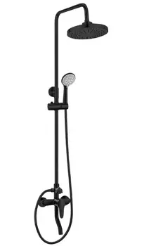 Душевая стойка DIWO Смоленск SM-08b со смесителем, черный матовый