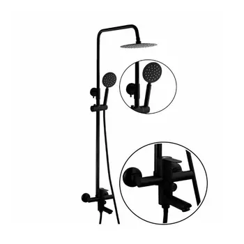 Душевая стойка Fashun A52401-7A со смесителем черная