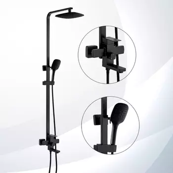 Душевая стойка Fashun A52402-7 черный матовый