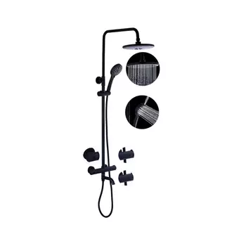 Душевая стойка Fashun A52426-7 с термостатом, черный