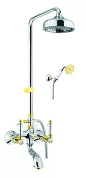 Душевая стойка Fiore Gioielli 08CO0615 хром/золото