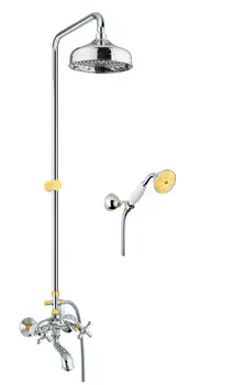 Душевая стойка Fiore Margot 26CO0615 хром/золото