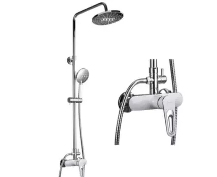 Душевая стойка Frap F2449-20, белый/хром