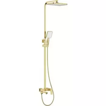 Душевая стойка Frap H76 F2476-3 со смесителем, золотой сатин