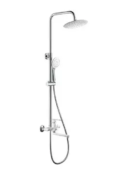 Душевая стойка Haiba HB557-8 HB24557-8 со смесителем, хром/белый