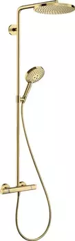 Душевая стойка Hansgrohe Raindance Select S Showerpipe 240 1jet PowderRain с термостатом, золото