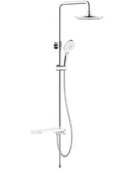 Душевая стойка Iddis Ray RAYSW3Fi76 с термостатом, белый/хром