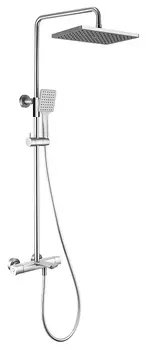 Душевая стойка Kaiser Cube 01382 с термостатом, с изливом, хром