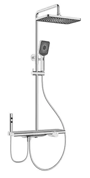 Душевая стойка Kaiser Sano 08777 с термостатом и гигиеническим душем, хром