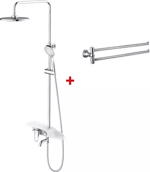 Душевая стойка Lemark Tropic LM7003C + полотенцедержатель