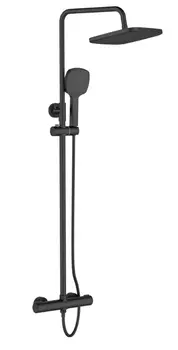 Душевая стойка Orange Thermo T02S4-912b черный матовый