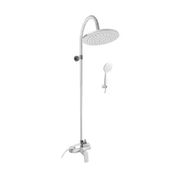 Душевая стойка Rav Slezak Colorado CO182.5/3BC со смесителем, белый/ хром