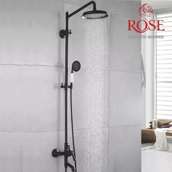 Душевая стойка Rose R0236H черная