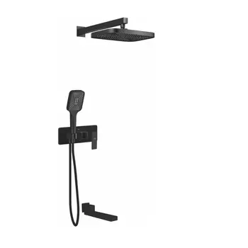 Душевая стойка Rose R1035H черный встраиваемая