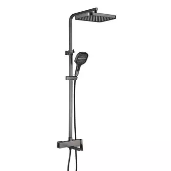 Душевая стойка Rose R1056T оружейная сталь