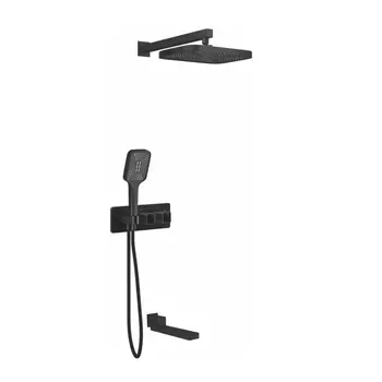 Душевая стойка Rose R1095H встраиваемая черная