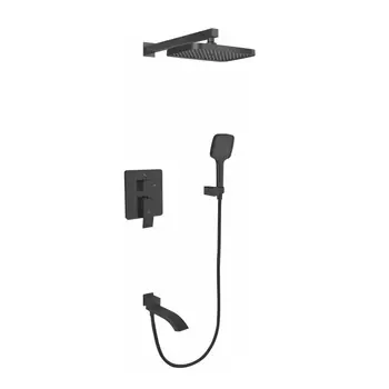 Душевая стойка Rose R1535H встраиваемая черная