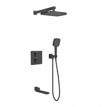 Душевая стойка Rose R1595H встраиваемая черная