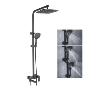 Душевая стойка Rose R2836H черная