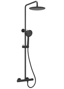 Душевая стойка Sancos Game SC3002MB с термостатическим смесителем, черный матовый