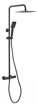 Душевая стойка Sancos Kanedo SC7100MB с термостатом, черная матовая