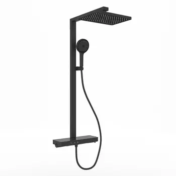 Душевая стойка Sancos Vos SC6100MB с термостатическим смесителем, изливом, черный матовый