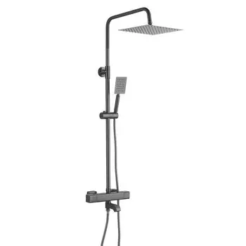 Душевая стойка Shevanik S3096T оружейная сталь