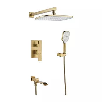 Душевая стойка Shevanik S4035G золотой сатин