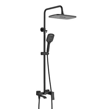 Душевая стойка Shevanik S4036H черная матовая