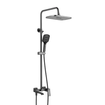 Душевая стойка Shevanik S4036T оружейная сталь матовая