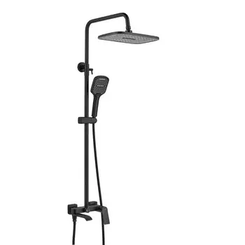 Душевая стойка Shevanik S4136H черная матовая