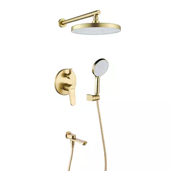 Душевая стойка Shevanik S4335G золотой сатин