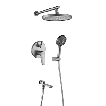 Душевая стойка Shevanik S4335T оружейная сталь