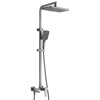 Душевая стойка Shevanik S4636T оружейная сталь