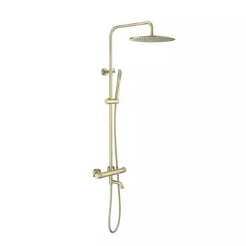 Душевая стойка Timo Saona SX-2380/17 с термостатом, золото матовое