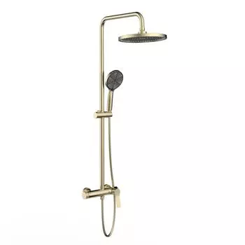 Душевая стойка Vincea Arco VSFS-4AR1BG брашированное золото