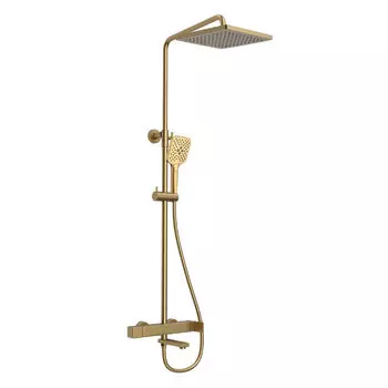 Душевая стойка Vincea Cube VSFS-1C1BG брашированное золото