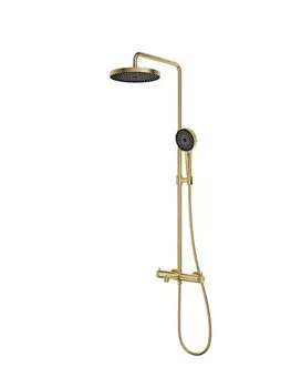 Душевая стойка Vincea Rim VSFS-2RM1BG с изливом, брашированное золото