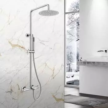 Душевая стойка Vincea Vogue VSFS-1V1TCH термостатическая с изливом, хром