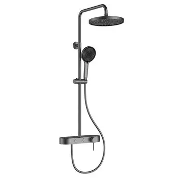 Душевая стойка Vincea VSFS-402GM вороненая сталь