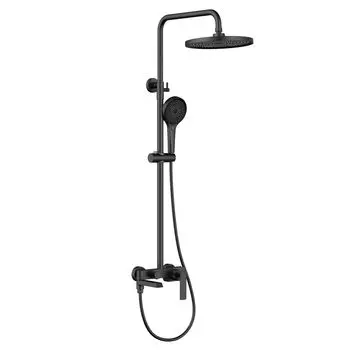 Душевая стойка Vincea VSFS-413MB с изливом, черная матовая