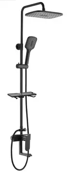 Душевая стойка Voda VST112Black черная матовая