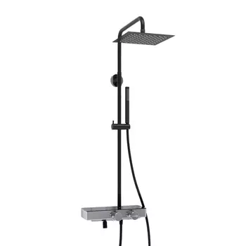 Душевая стойка WasserKRAFT Abens A114.255.217.CB Thermo черная/хром