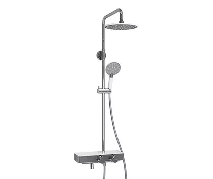 Душевая стойка WasserKRAFT Aller A113.067.058.CH Thermo белая/хром