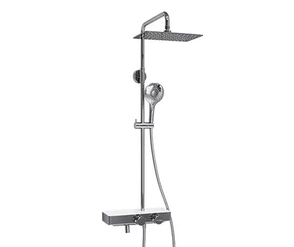 Душевая стойка WasserKRAFT Aller A113.069.101.CH Thermo белая/хром