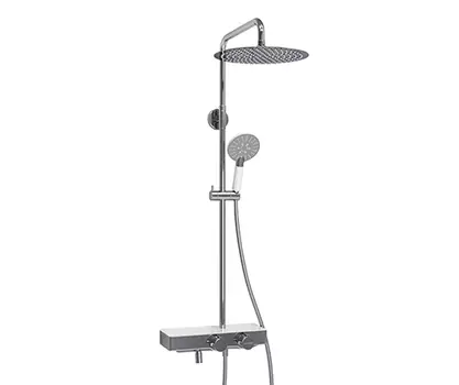 Душевая стойка WasserKRAFT Aller A113.116.058.CH Thermo белая/хром
